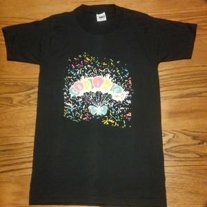 🎀 🎈 🏙️ Vtg 80s Chicago Shirt Single Stitch Illinois made in USA Windy City 💎